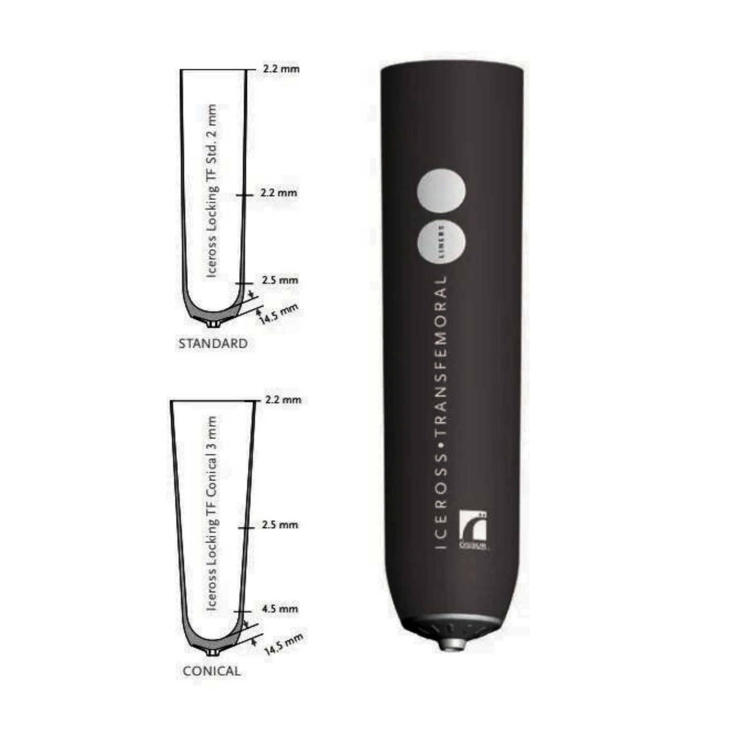 LINER ICEROSS TRANSFEMORAL LOCKING- OSSUR / CONICAL / STANDAR/ I-703 / I-713-LINER / TOI